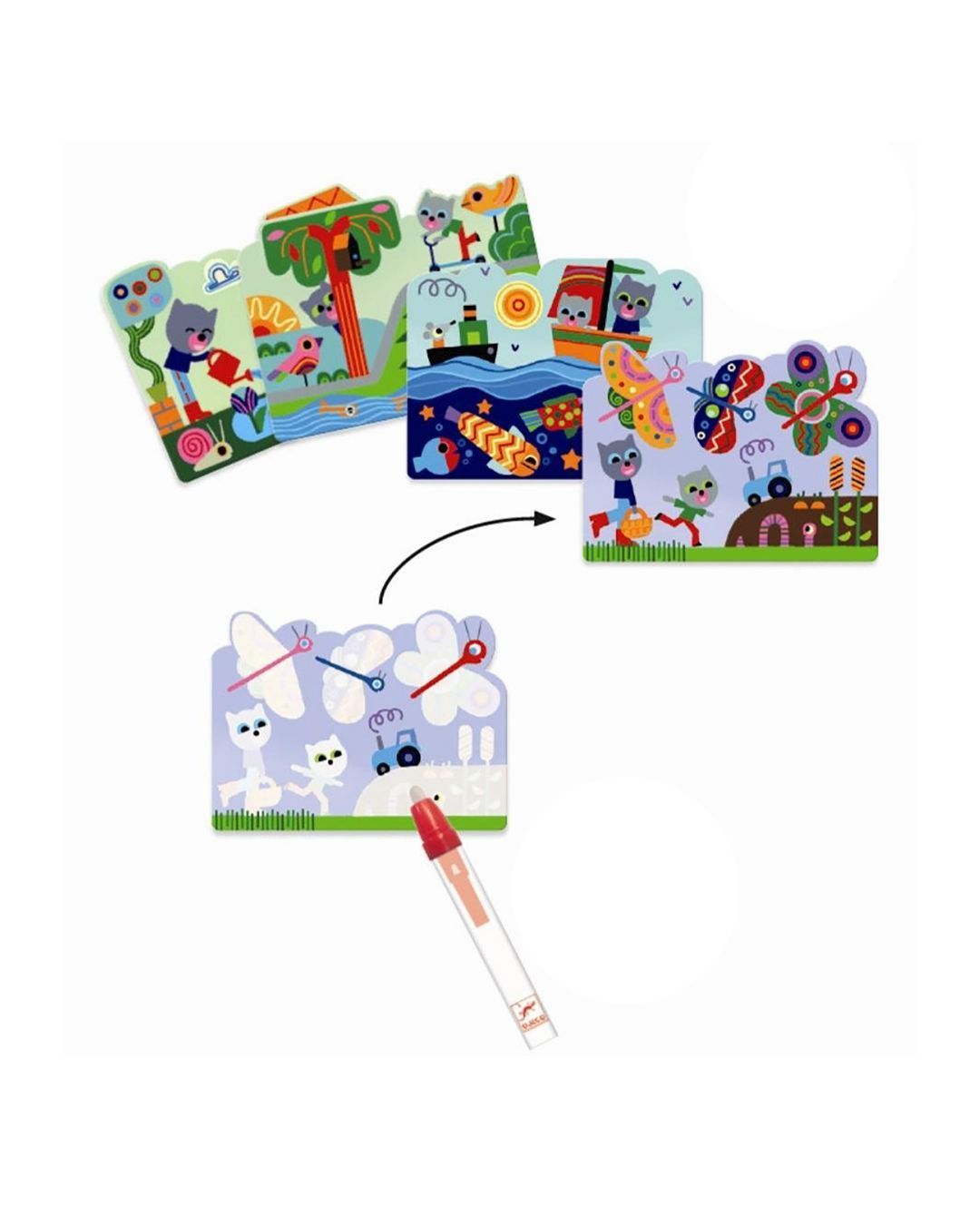 Купить Набор для творчества кто спрятался в саду DJECO