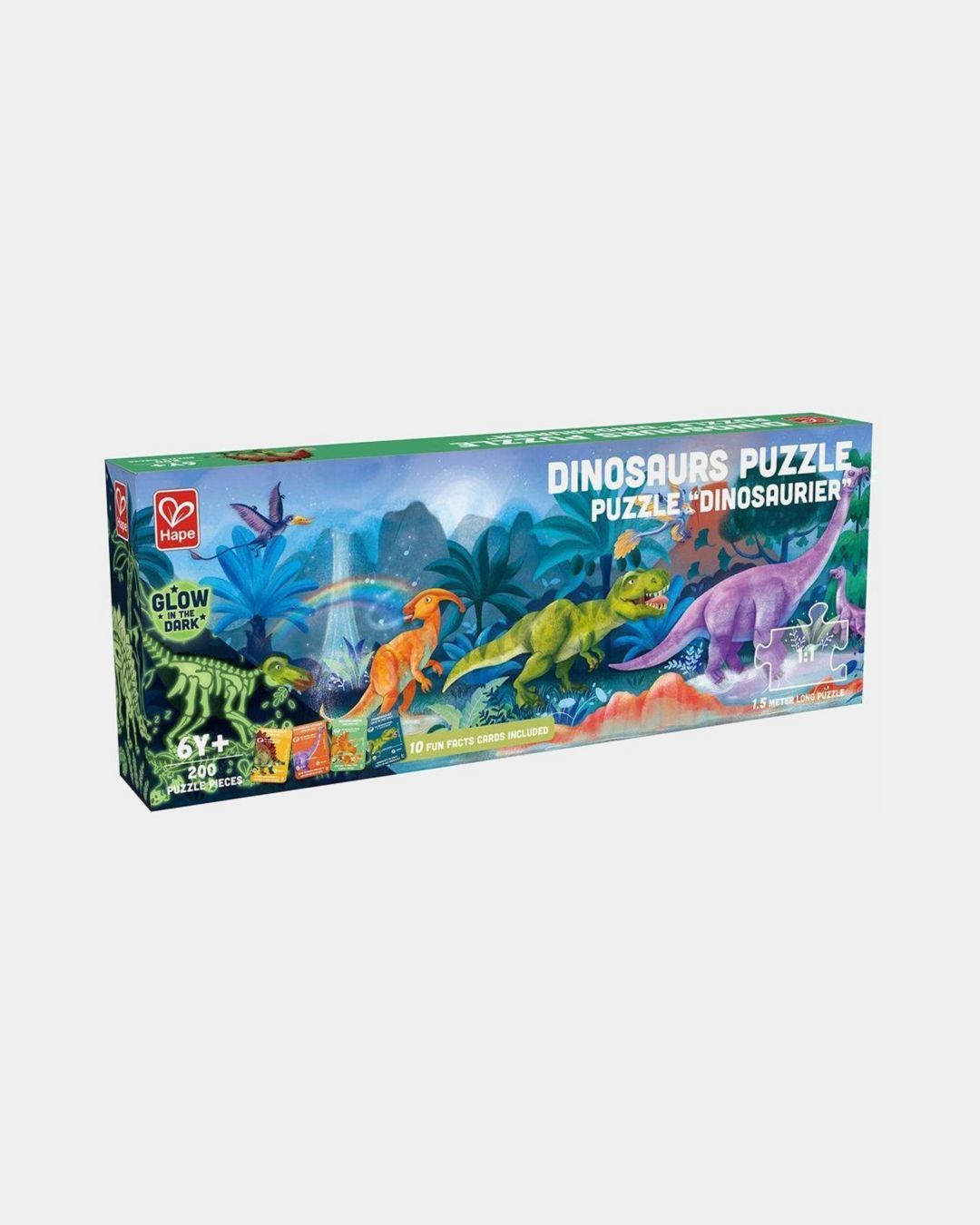 Купить Пазл "динозавры" светящийся в темноте 200 эл HAPE