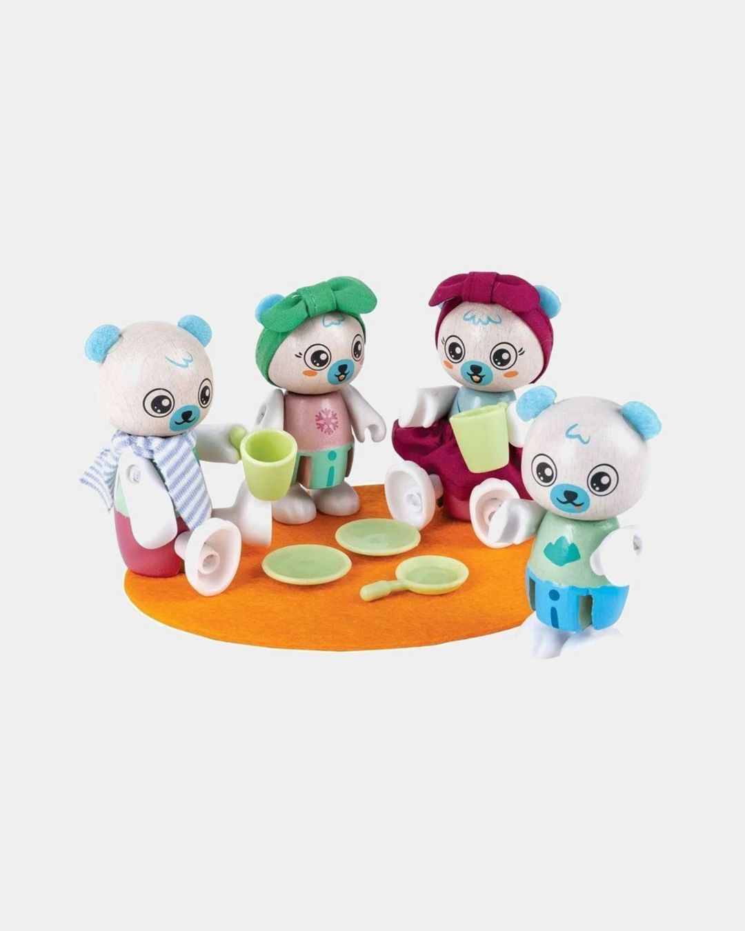 Купить Игрушки фигурки животных семья белых медведей HAPE