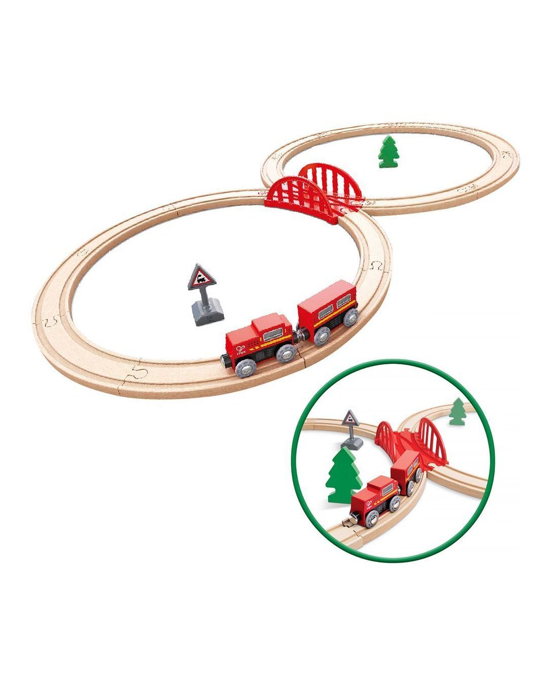 Купить Деревянная железная дорога классический набор HAPE