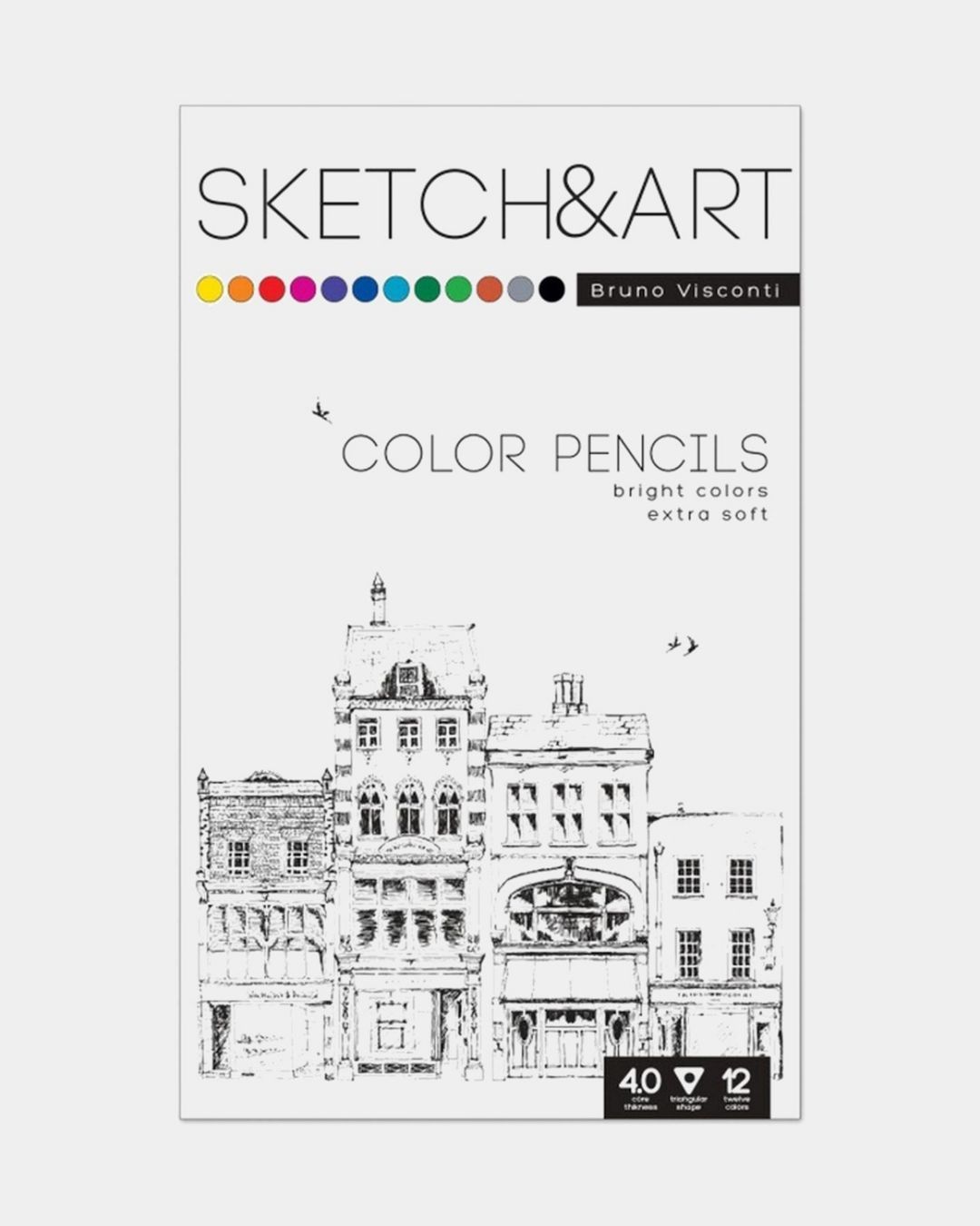 Купить Карандаши д/скетчинга 12цв."sketch&art" BRUNO VISCONTI