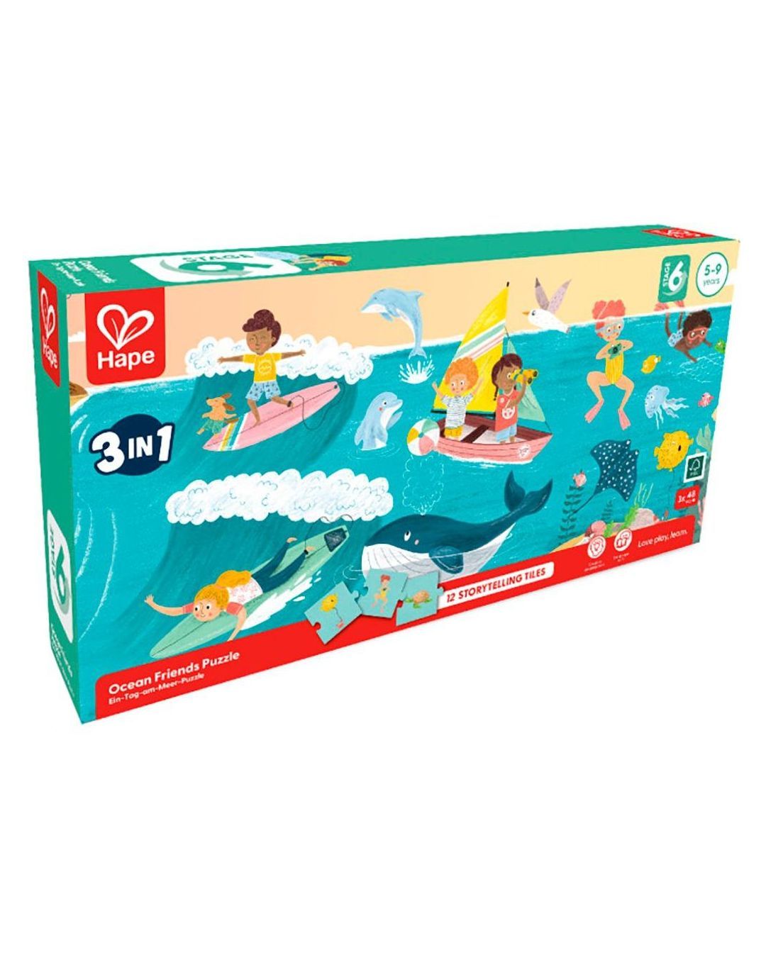 Купить Пазл океанические друзья 3в1 156 элементов HAPE