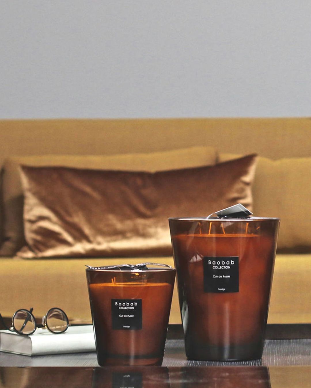 Купить Les prestigieuses свеча max 10 cuir de russie 500г BAOBAB