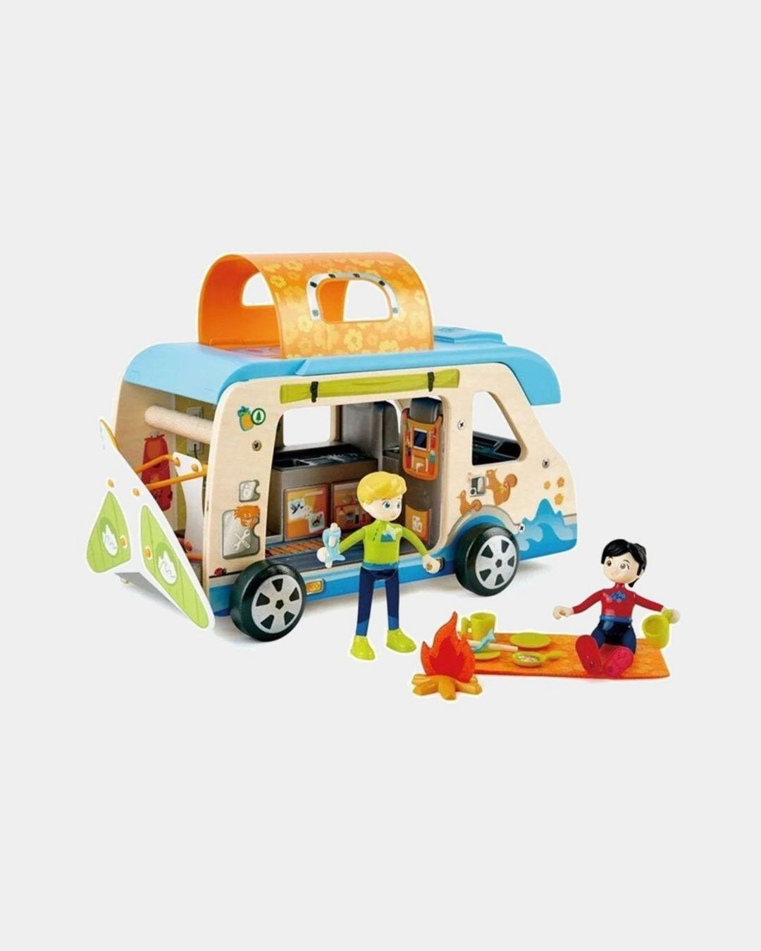 Купить Деревянный кукольный домик фургон для приключений HAPE