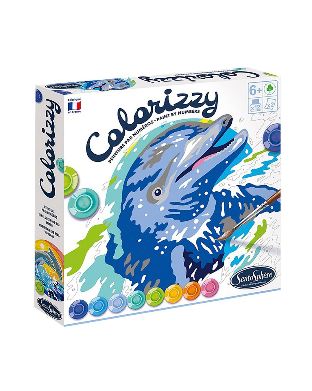 Купить Акриловая раскраска по цифрам дельфины SENTOSPHERE