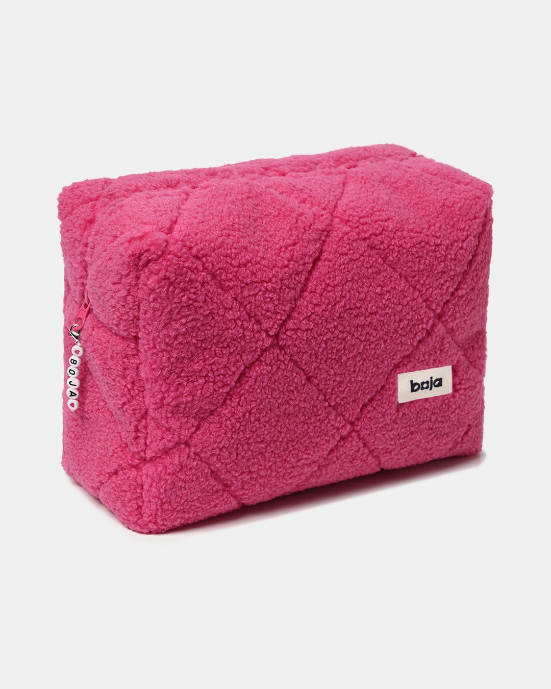 Купить Косметичка ярко-розовая тедди  большая l Boja