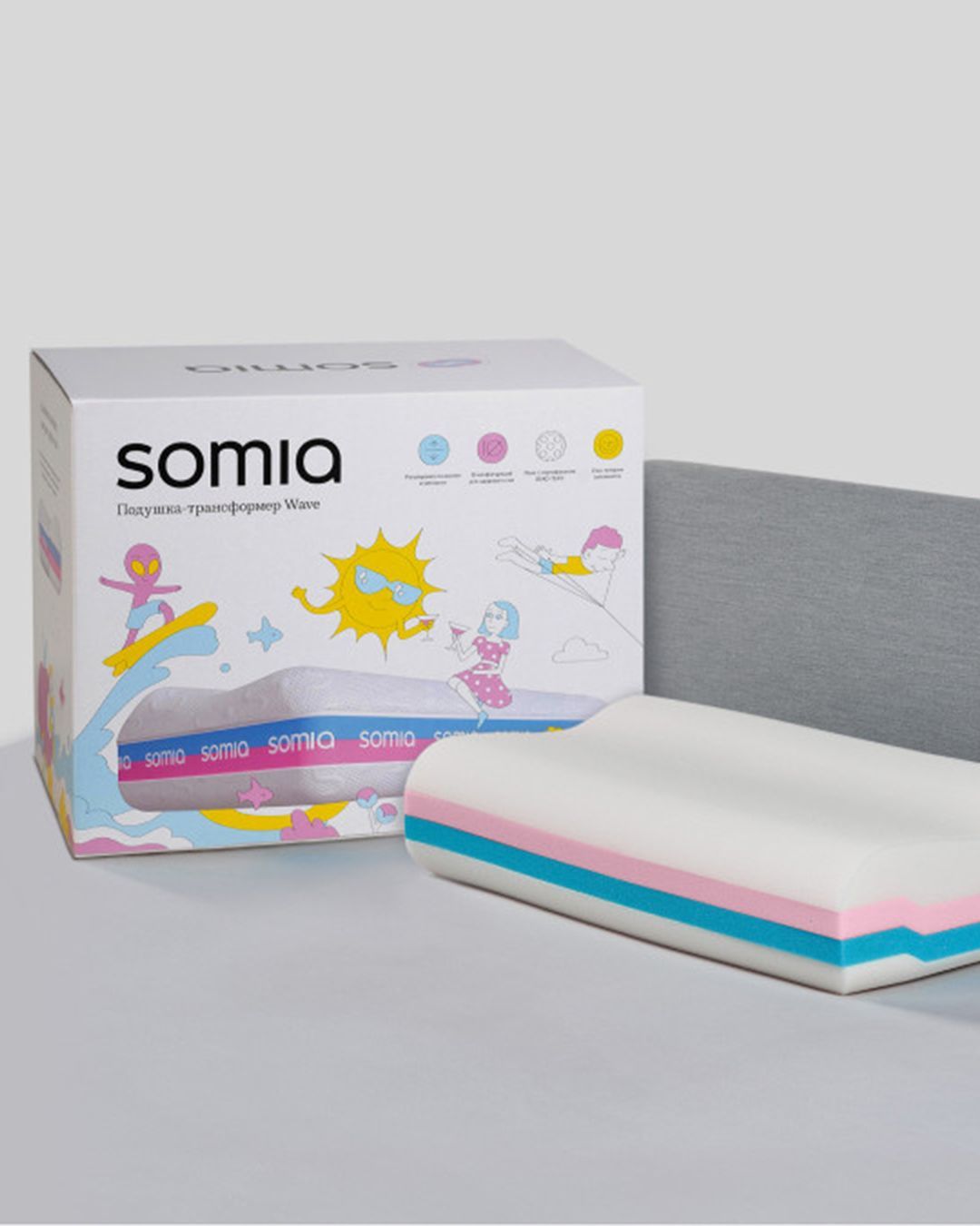 Купить Подушка трансформер somia wave, арт. 2021 BEAUTY SLEEP