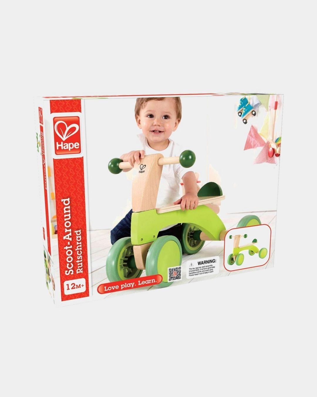 Купить 4-х колесный скутер каталка ралли зеленый HAPE