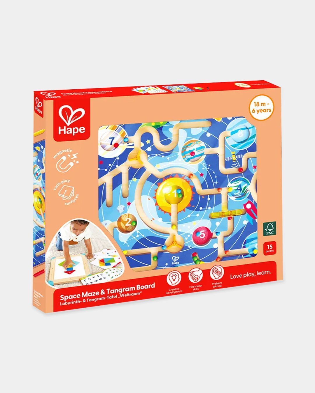 Купить Головоломка космический лабиринт и танграм HAPE