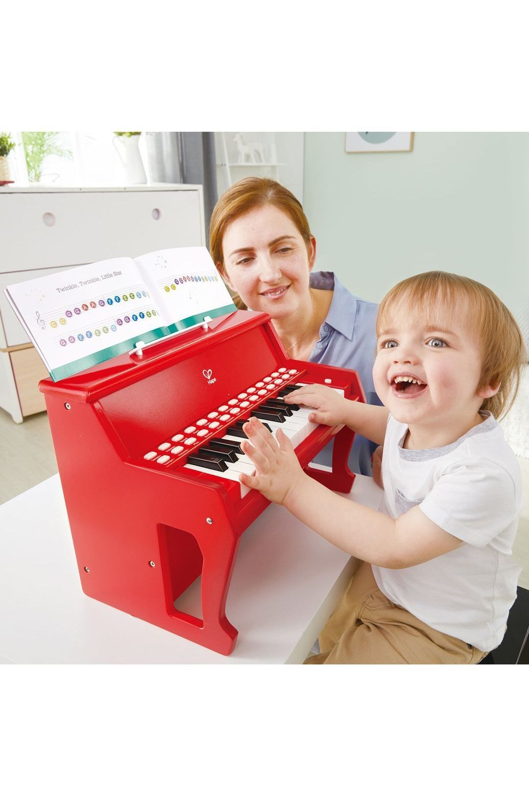 Купить Музыкальная игрушка пианино, цв. красный HAPE