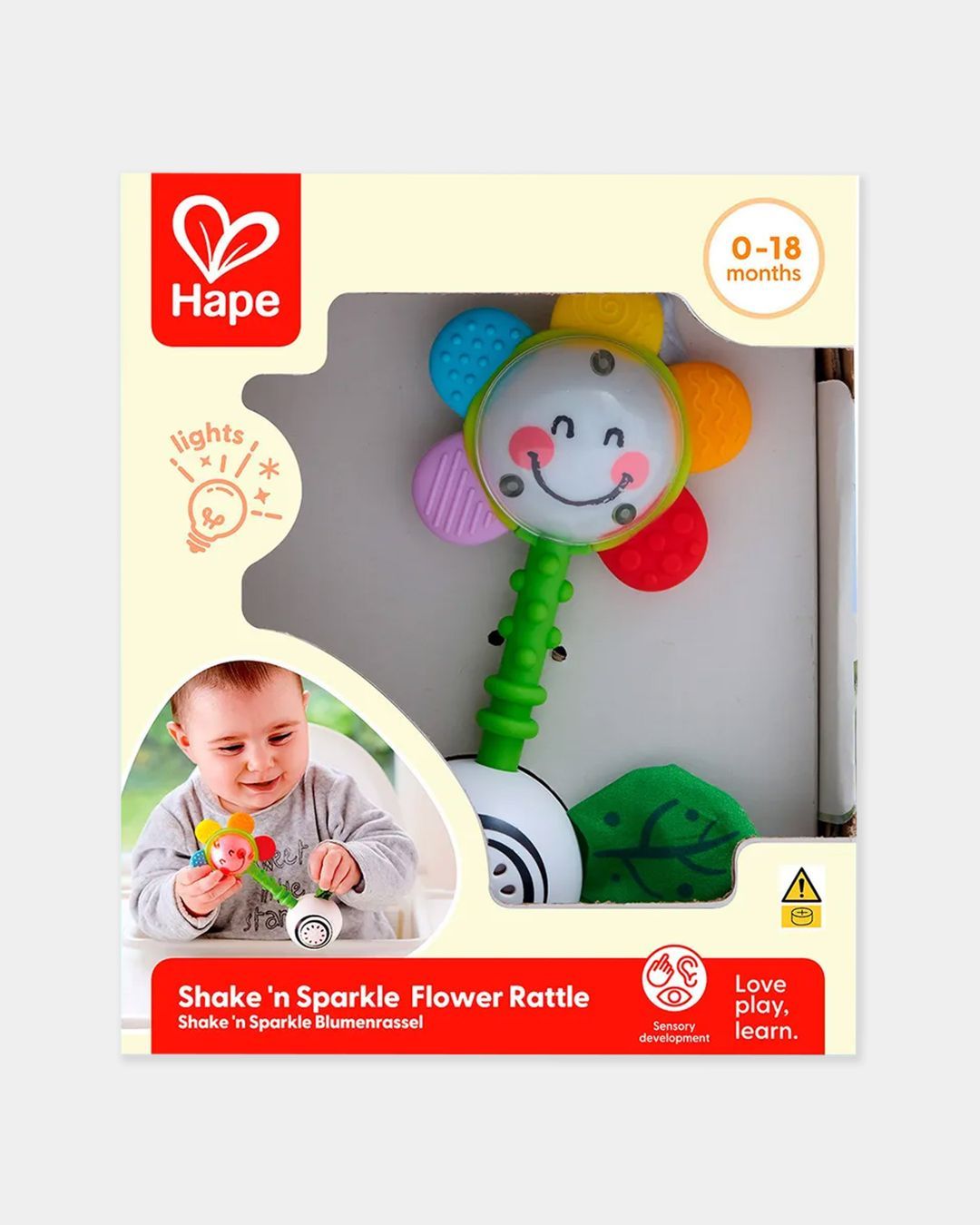 Купить Погремушка светящийся цветок HAPE