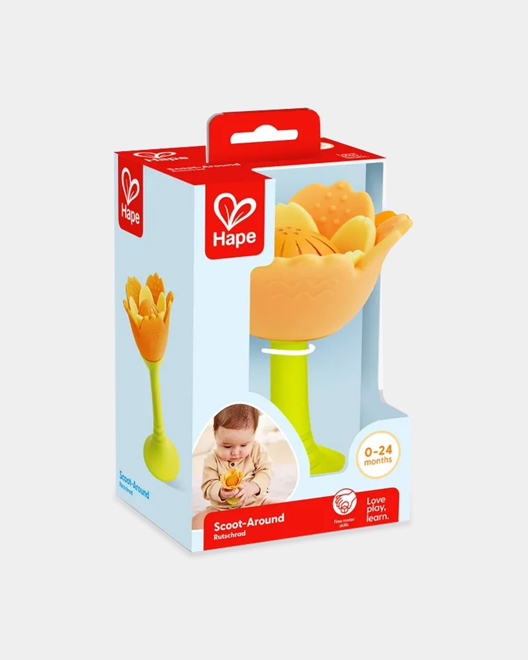 Купить Погремушка "малышам" оранжевый цветок 3в1 HAPE