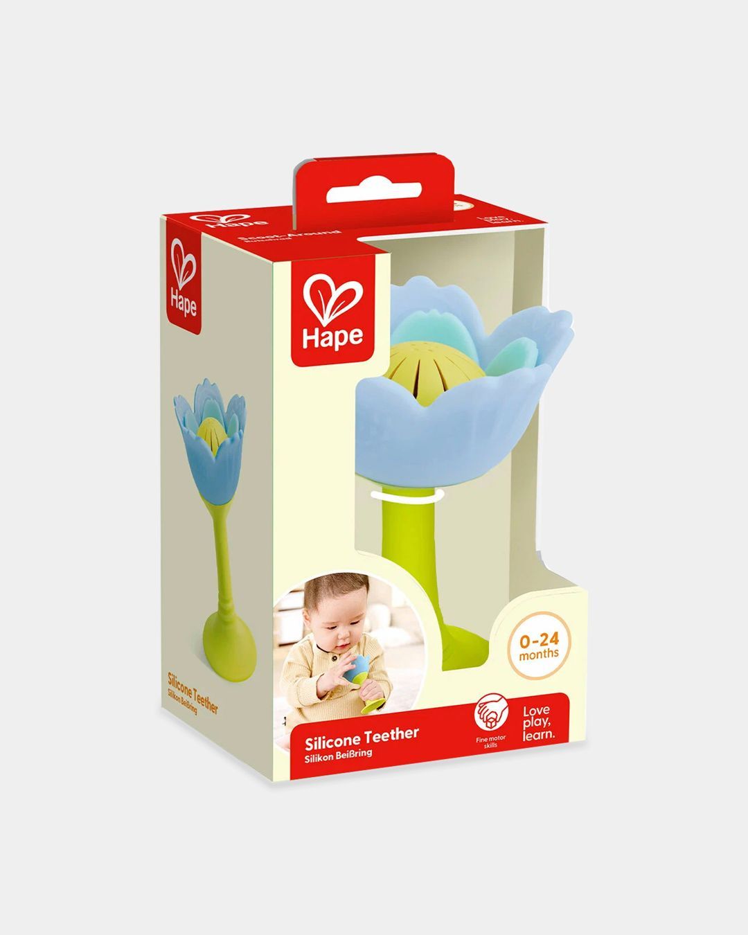 Купить Погремушка "малышам" голубой цветок 3в1 HAPE