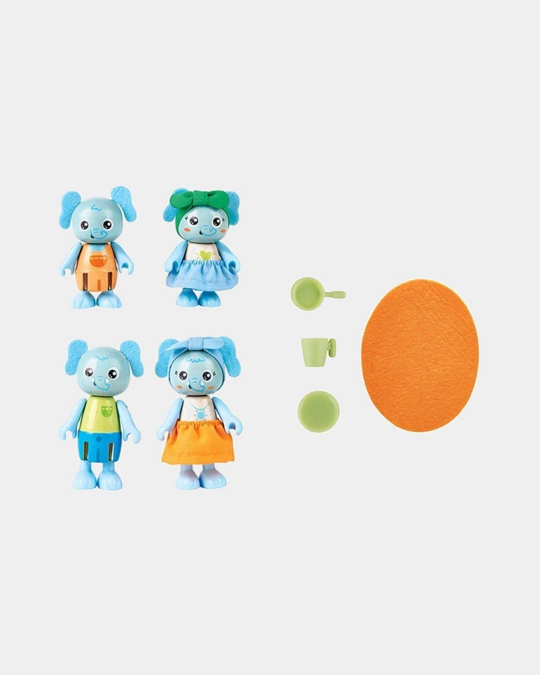 Купить Фигурки животных семья слонов 4 предмета в наборе HAPE