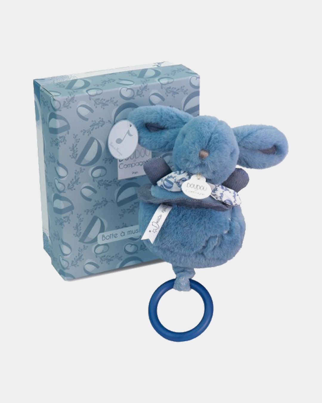 Купить Музыкальная мягкая игрушка с принтом голубая DOU DOU ET COMPAGNIE