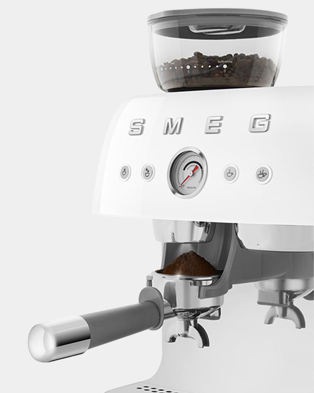Купить Кофемашина-эспрессо, белая SMEG