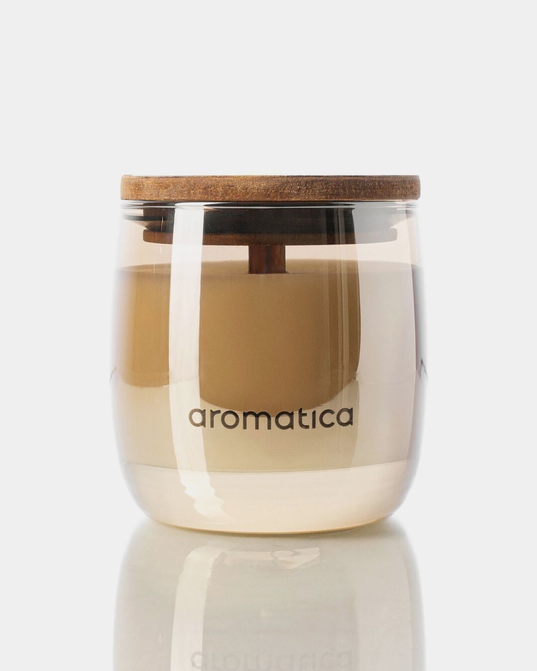 Купить Свеча  с деревянным фитилем пряный апельсин AROMATICA