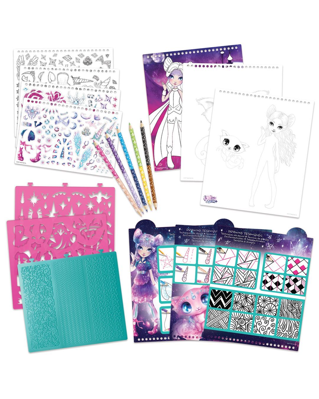 Купить Набор для разукрашивания неоновый скетчбук NEBULOUS STARS