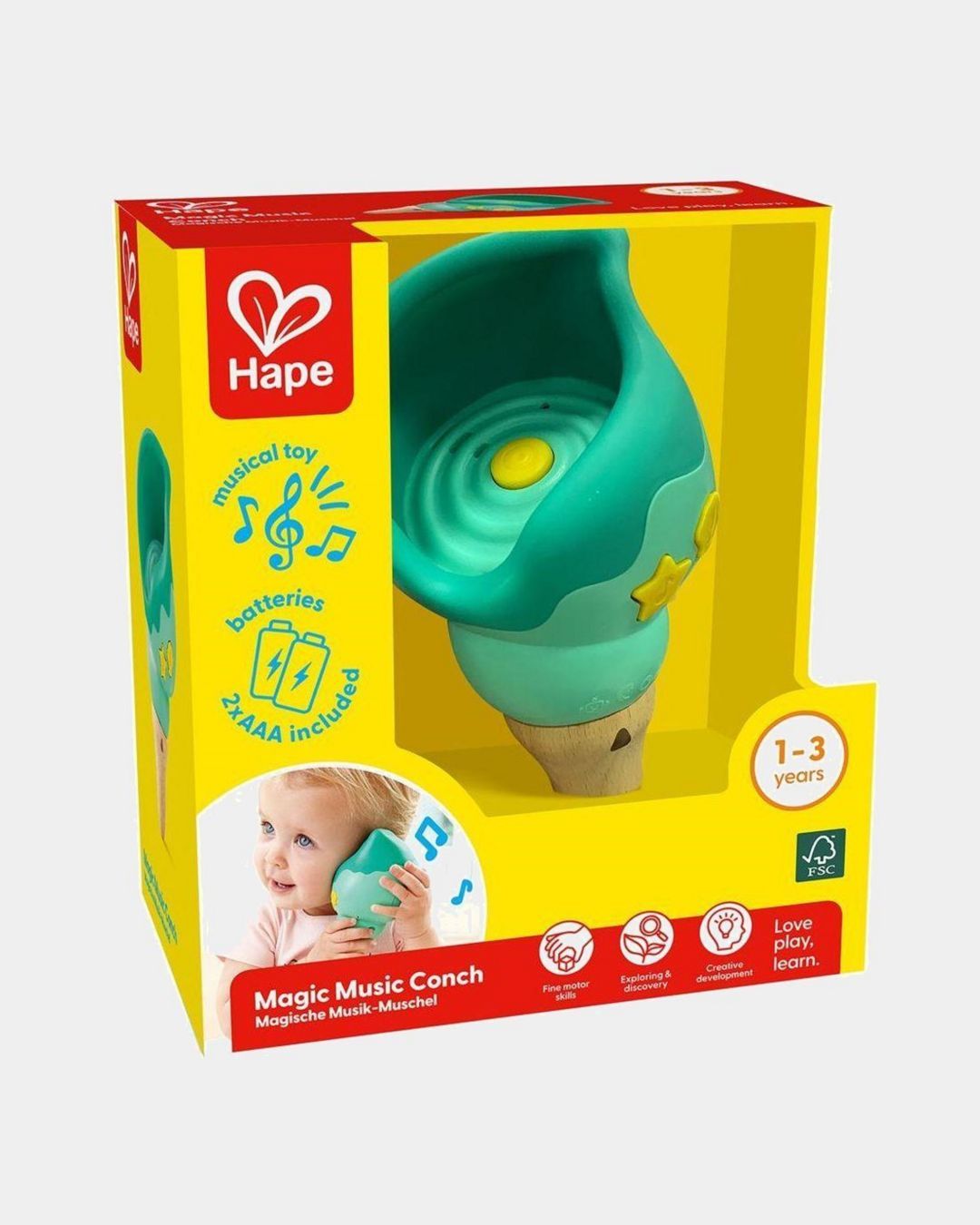 Купить Серия "на море": музыкальная игрушка-ракушка HAPE