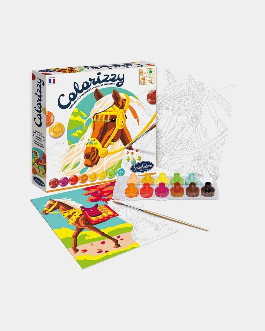 Купить Акриловая раскраска по цифрам лошади SENTOSPHERE