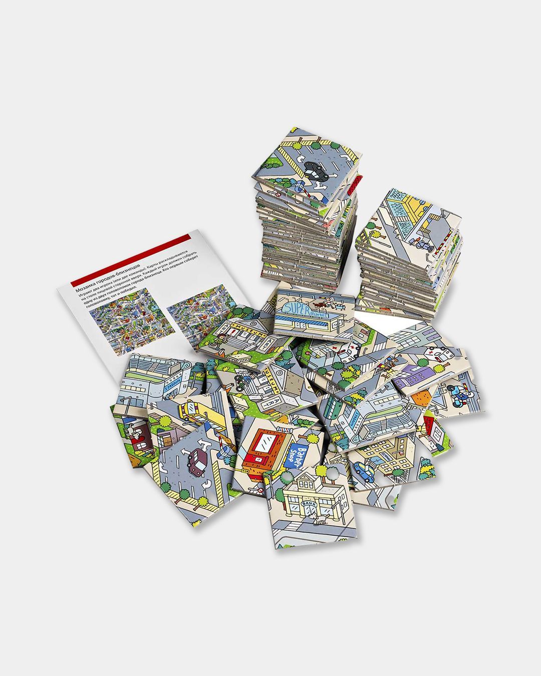 Купить Карточная настольная игра города-близнецы LUDIC