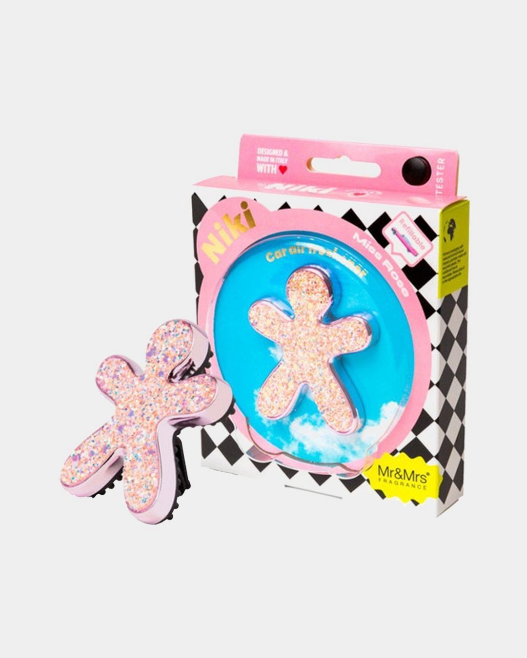 Купить Ники ароматизатор  розовые пайетки мисс роза MR&MRS FRAGRANCE