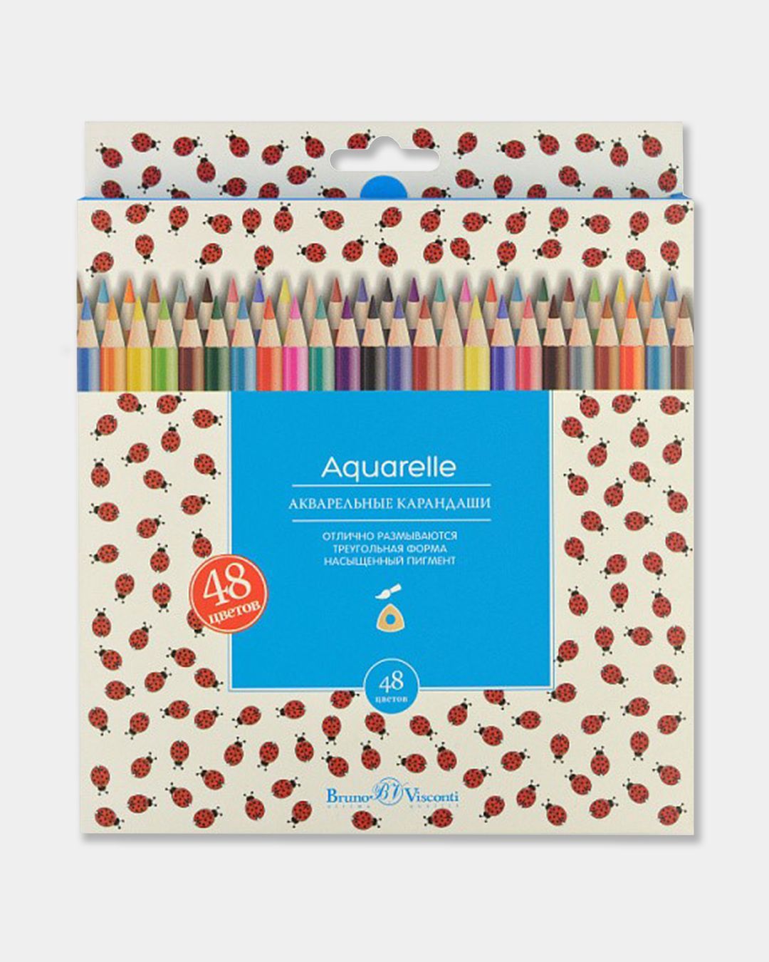 Купить Карандаши аквар. 48цв. happycolor. BRUNO VISCONTI