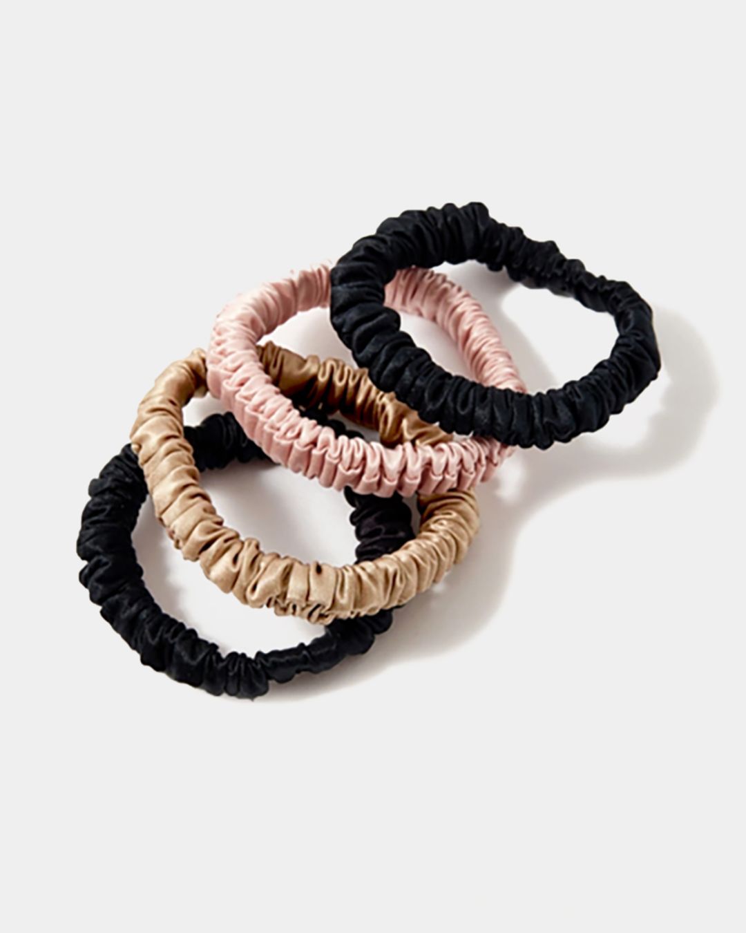 Купить Резинки узкие из шёлка набор  арт 5007 беж. черный AYRIS SILK