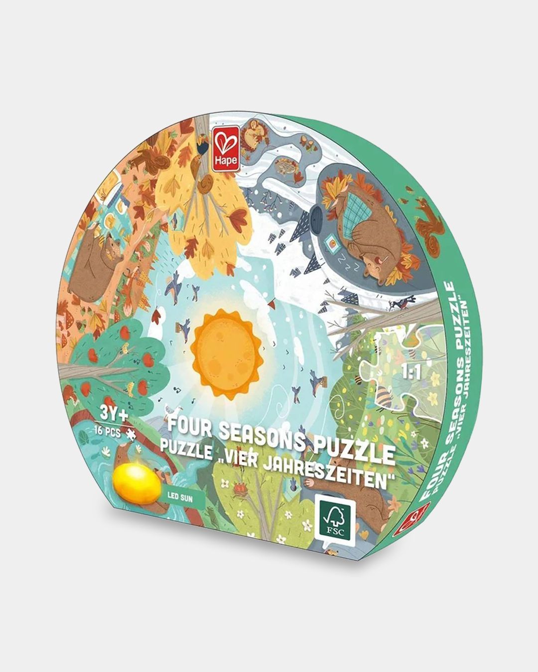 Купить Пазлы светящиеся четыре времени года серия умняш HAPE
