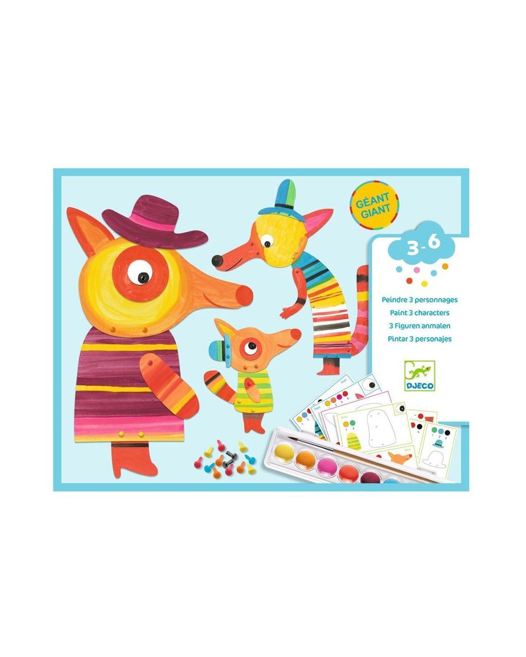 Купить Набор для творчества семья лисичек DJECO