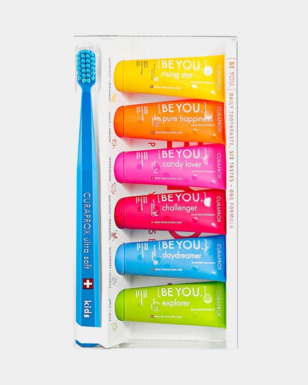 Купить Набор зубных  паст шесть вкусов  + зубная щетка ki CURAPROX