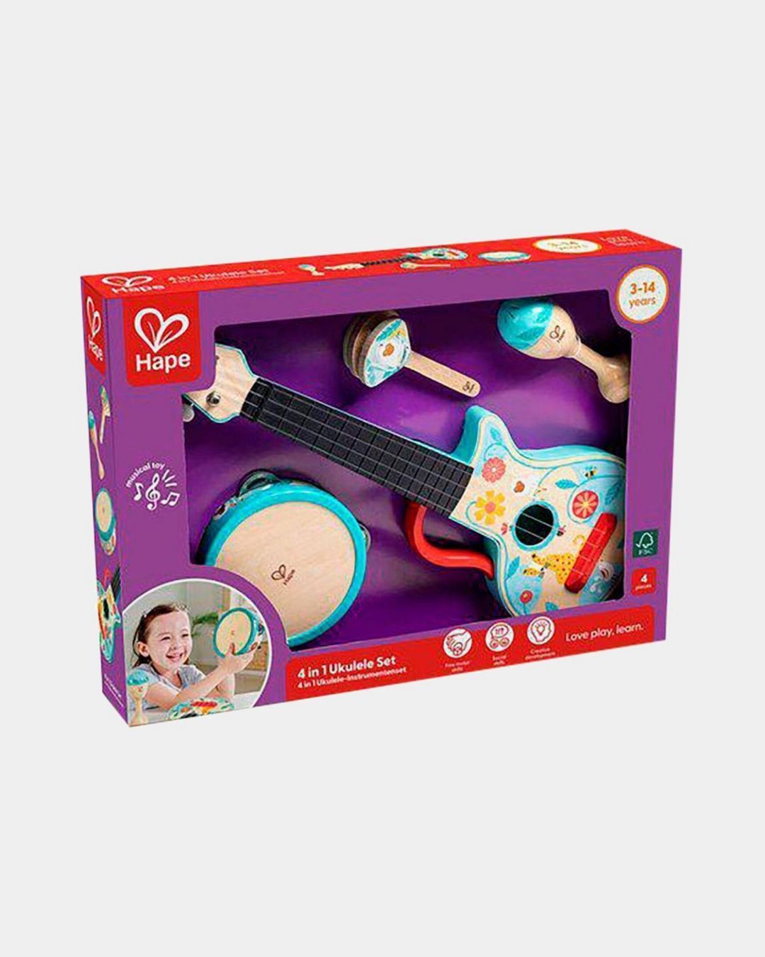 Купить Игровой набор  музыкальных инструментов 4в1 HAPE