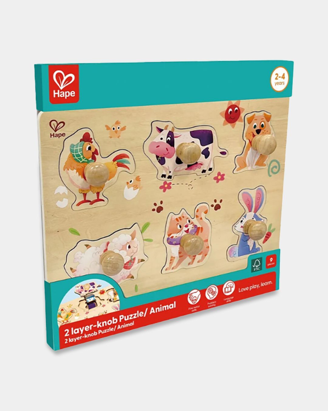 Купить Пазл для детей умняша фермерский дворик HAPE