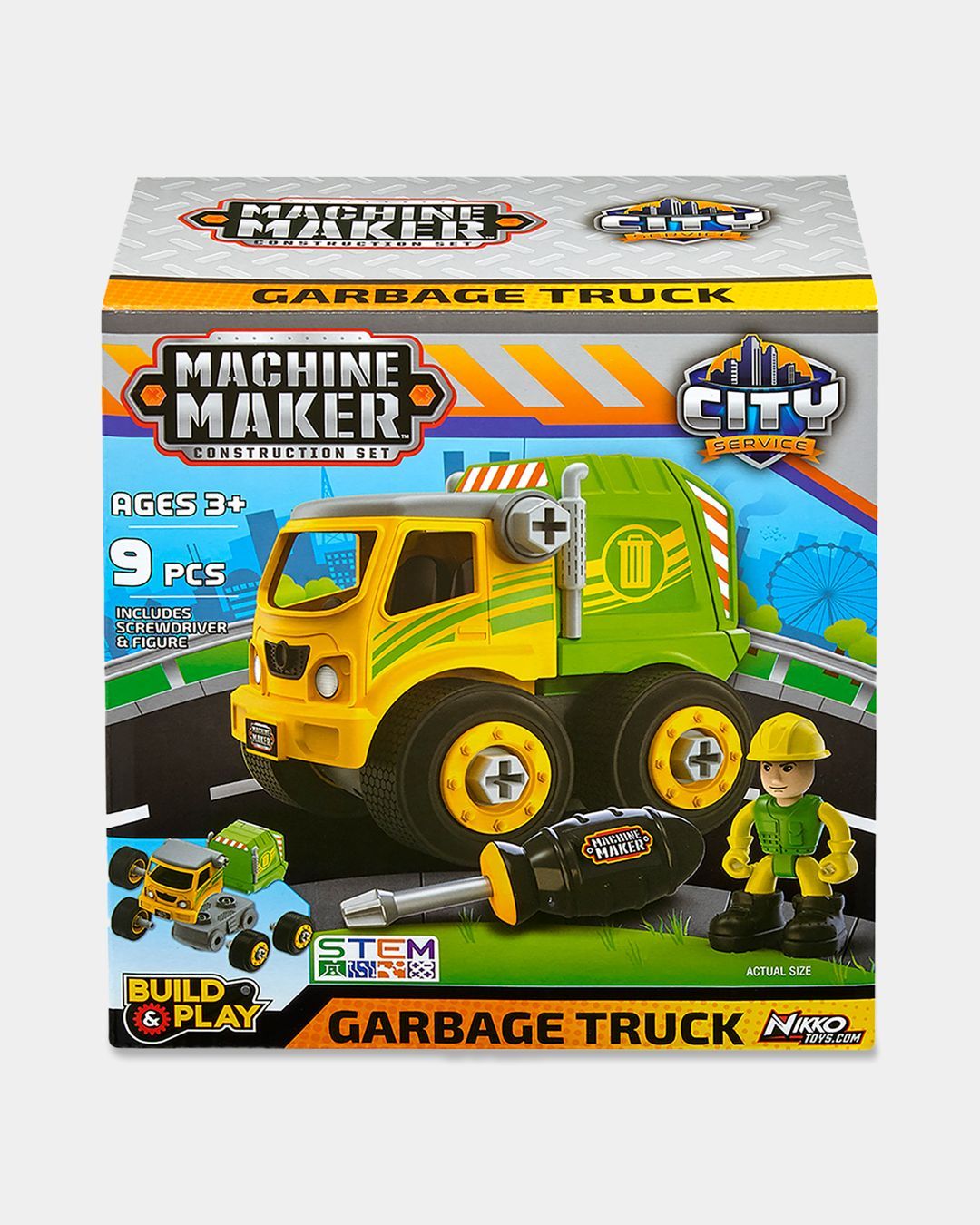 Купить Набор-конструктор machine maker garbage truck NIKKO