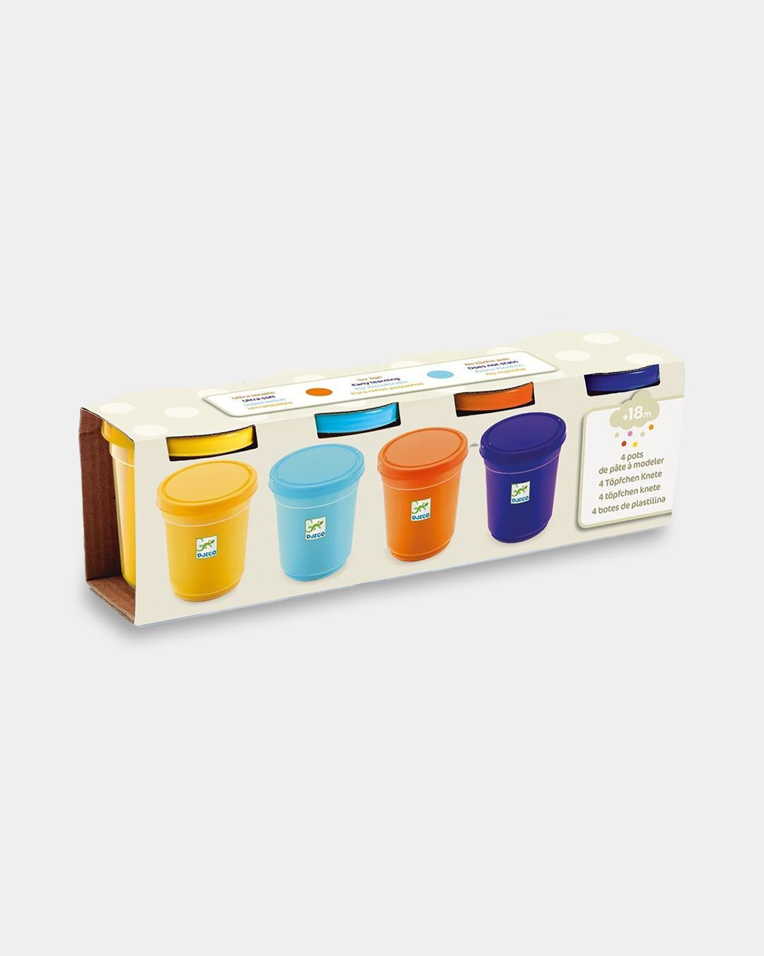 Купить Набор для лепки серии play dough 4 ярких цвета DJECO