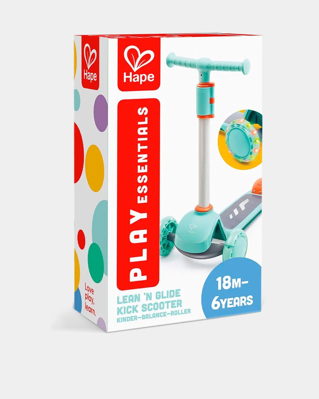 Купить Самокат lean n glide с подсветкой бирюзовый HAPE