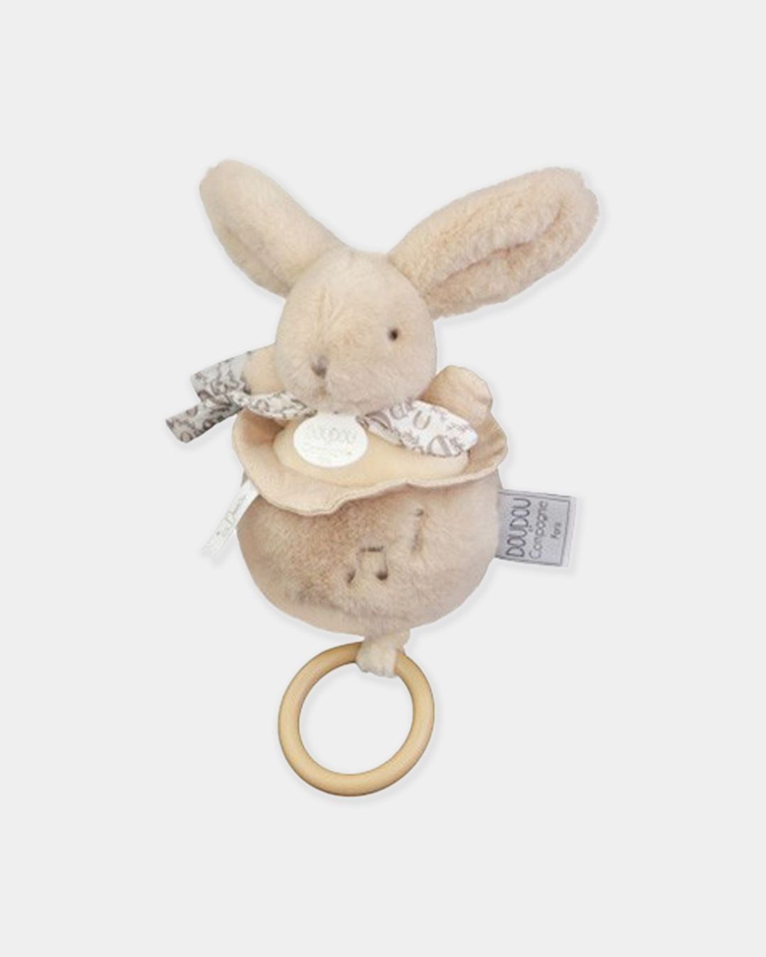 Купить Музыкальная мягкая игрушка с принтом бежевая DOU DOU ET COMPAGNIE