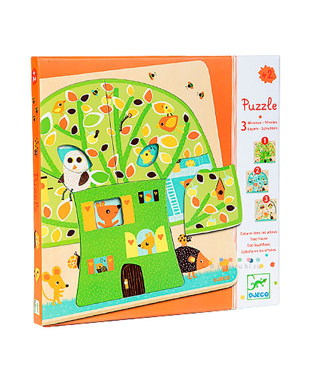 Купить Трехслойный пазл дом-дерево DJECO