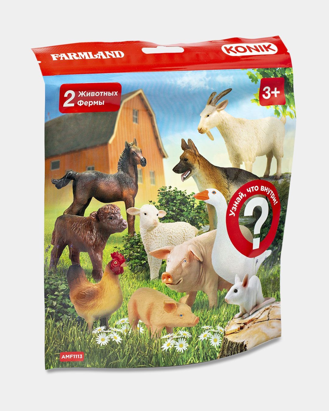 Купить Пакетик-сюрприз животные фермы 2 фигурки KONIK