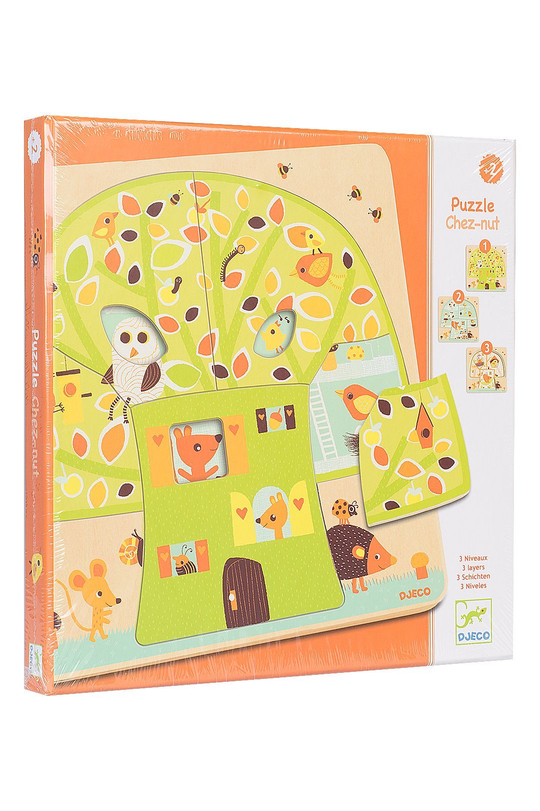Купить Трехслойный пазл дом-дерево DJECO