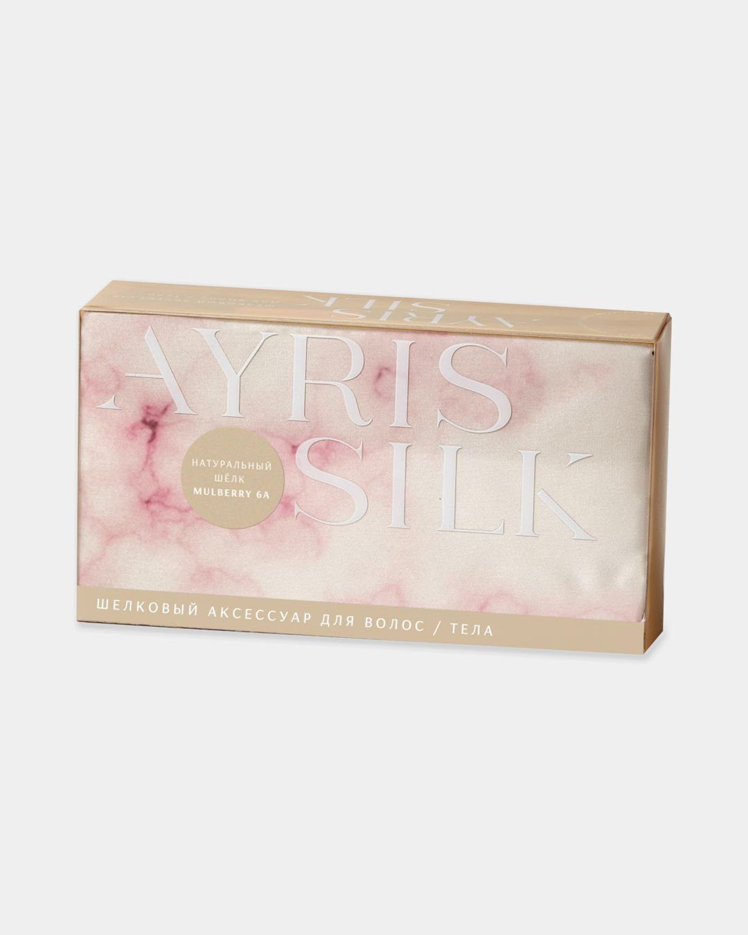 Купить Полотенце для лица из шёлка 5031 розовый мрамор AYRIS SILK