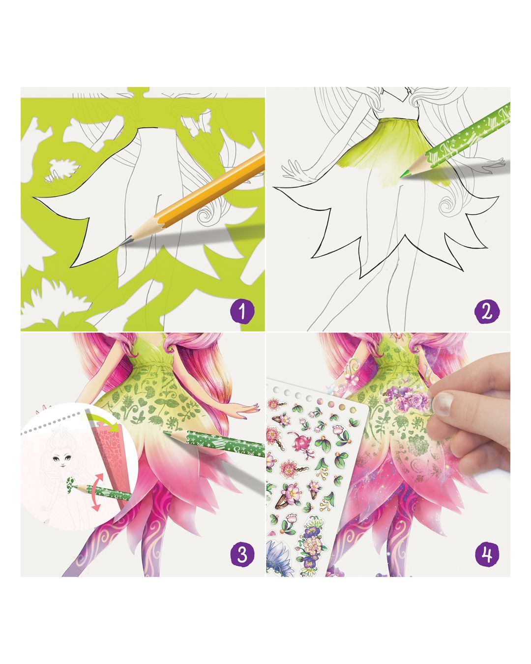 Купить Набор для раскрашивания персиковый скетчбук NEBULOUS STARS