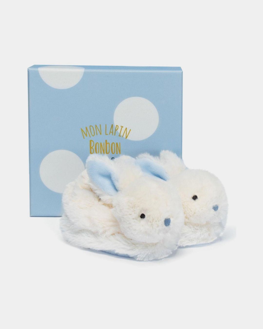 Купить Игрушка-погремушка в форме пинетки заяц голубой DOU DOU ET COMPAGNIE