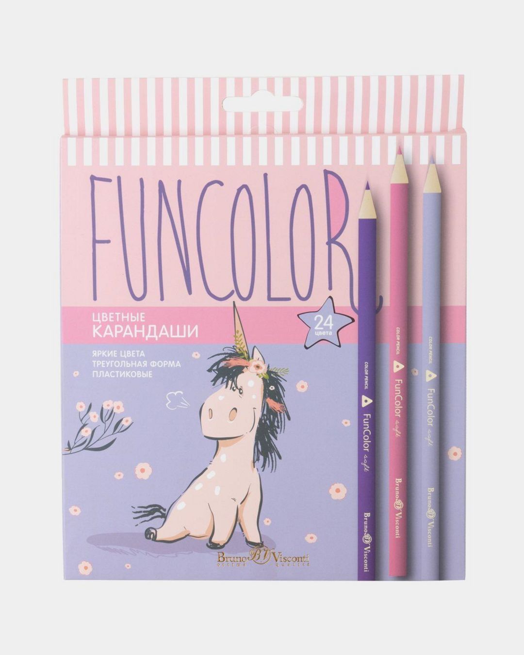 Купить Карандаши пластик. 24цв. "funcolor" BRUNO VISCONTI