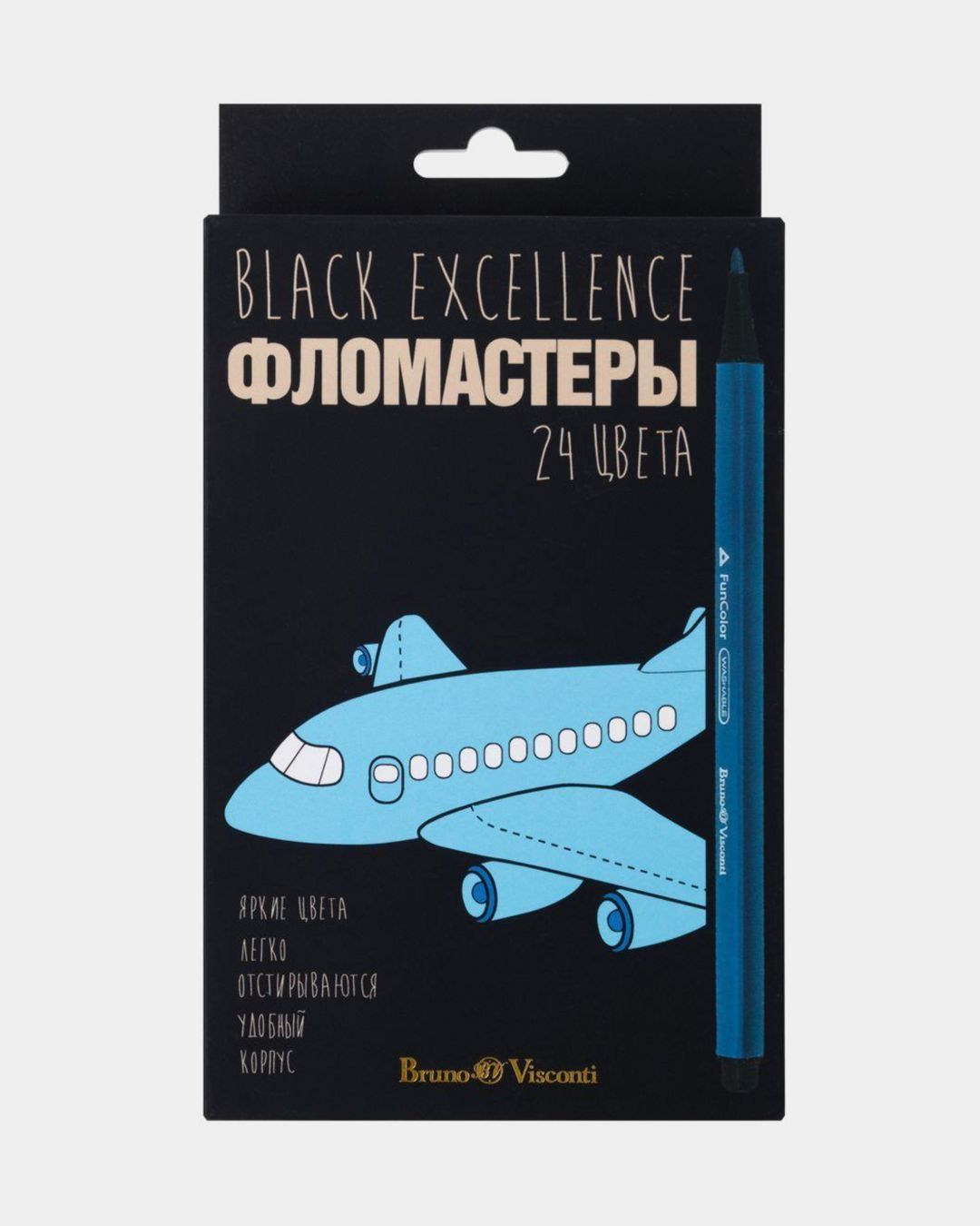 Купить Фломастеры 24цв. bv "black excellence" BRUNO VISCONTI