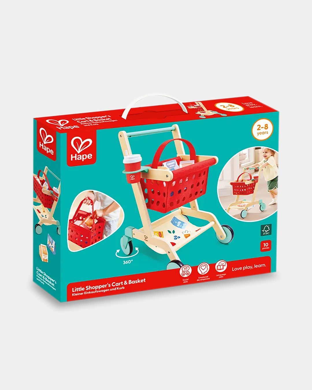 Купить Игровой набор тележка и корзина для покупок HAPE