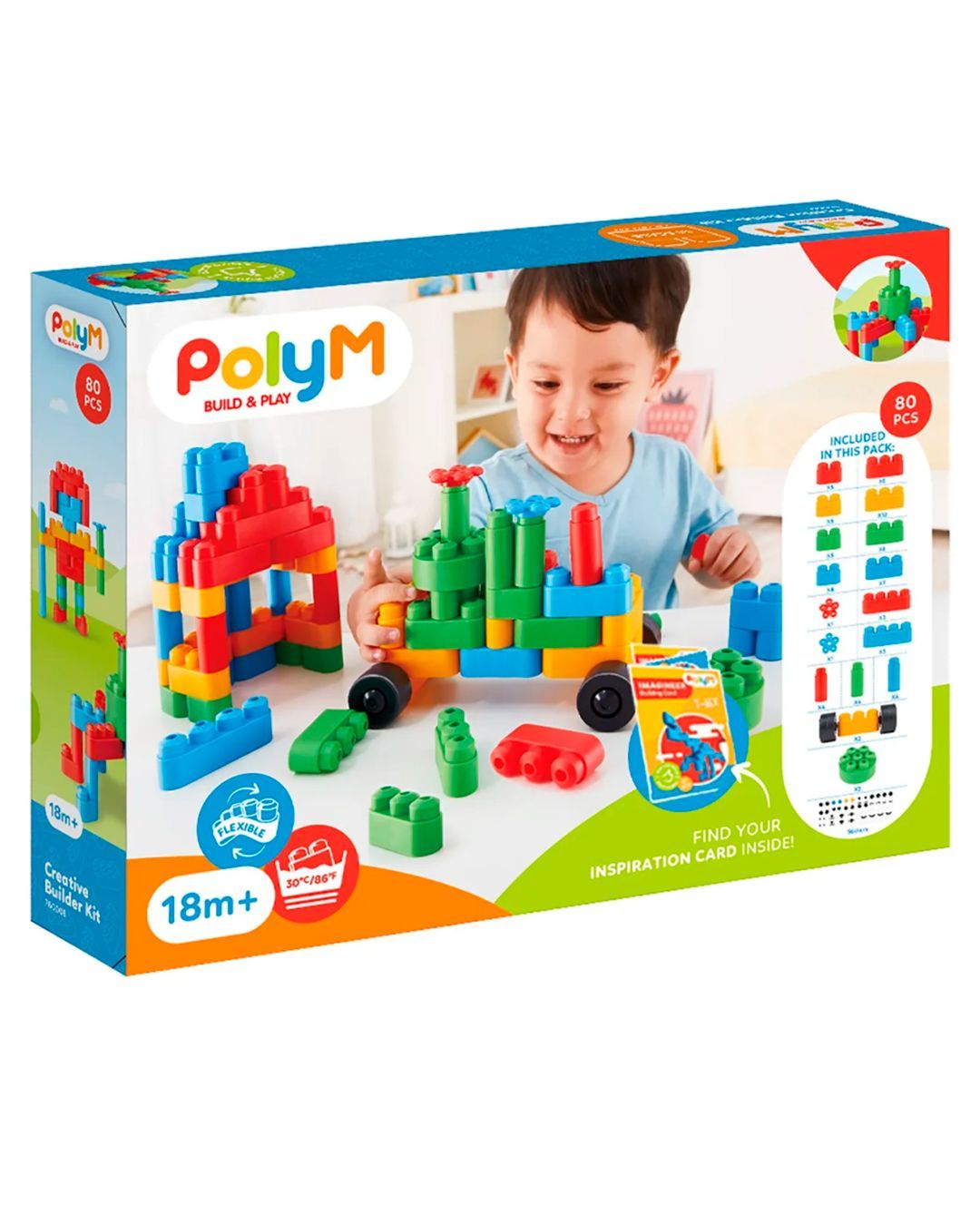 Купить Конструктор детский "строитель", 80 элементов HAPE