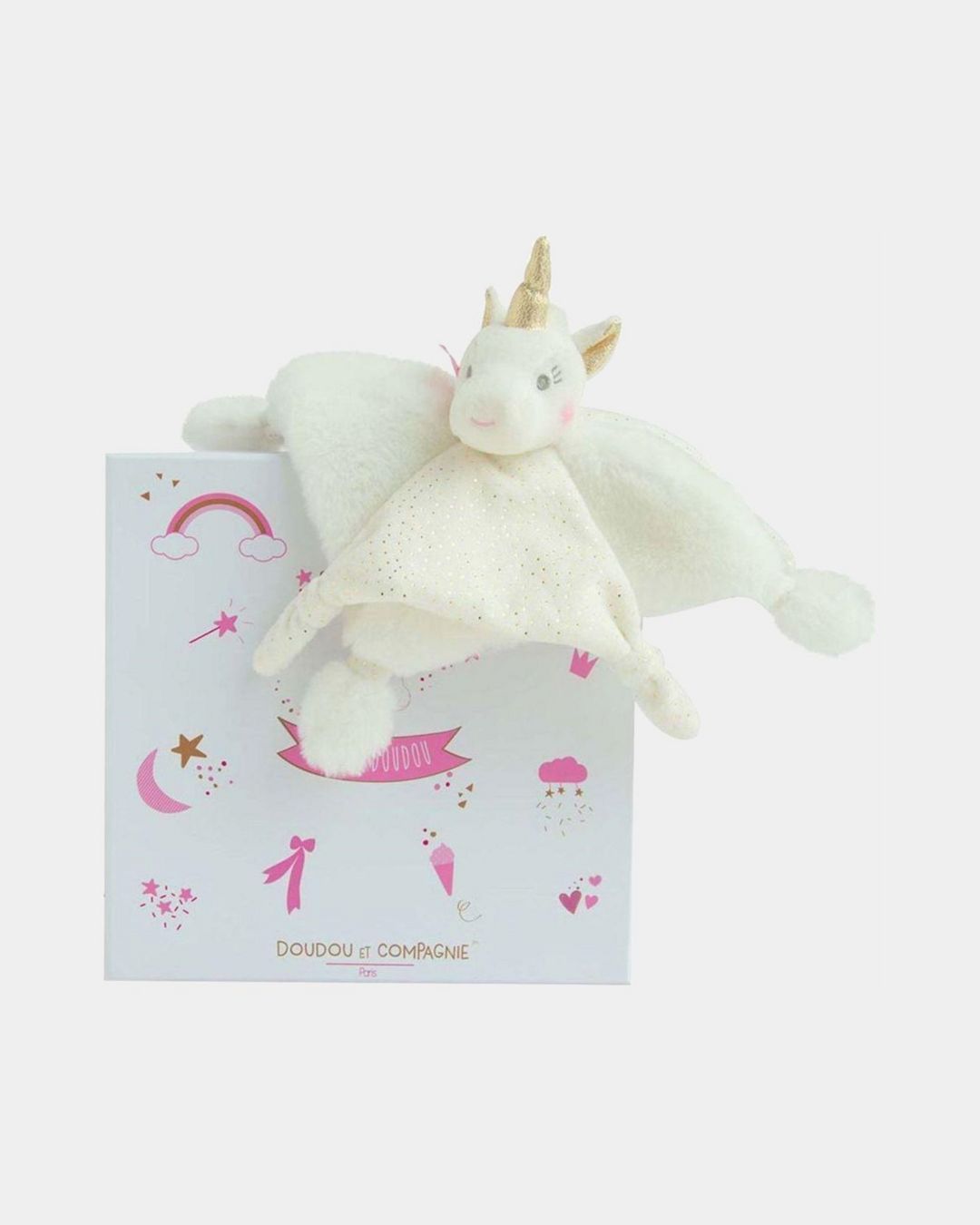 Купить Дуду единорог lucie золотой 20 см DOU DOU ET COMPAGNIE