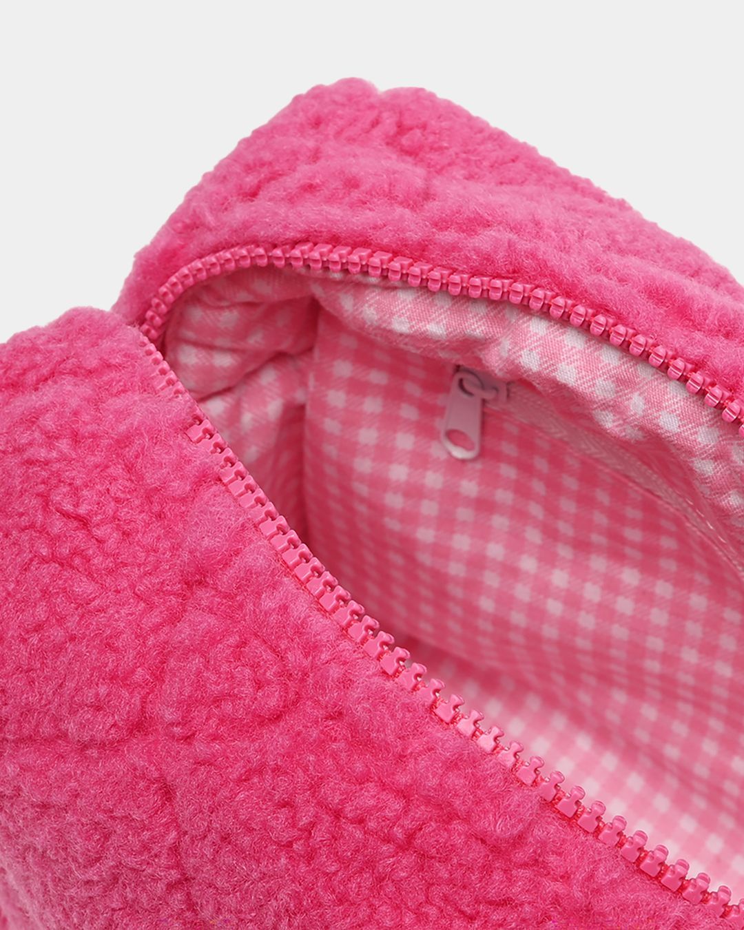 Купить Косметичка ярко-розовая тедди  большая l Boja