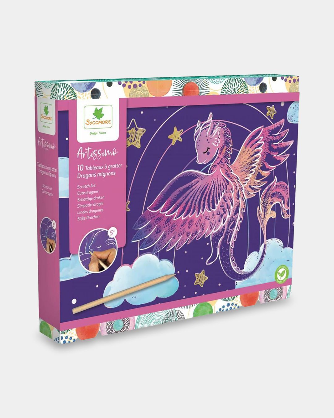 Купить Набор для скретчинга artissimo, драконы SYCOMORE